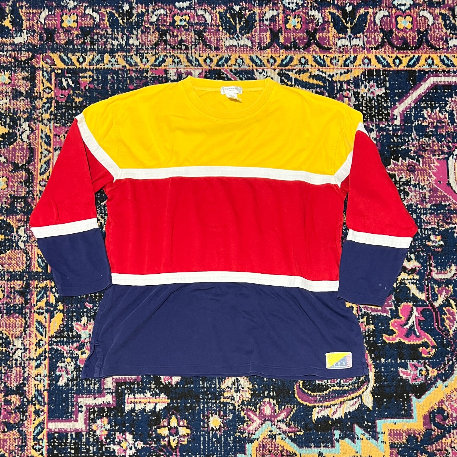 VTG Jones New York 90s single stitch multicolor button-up shirt size L