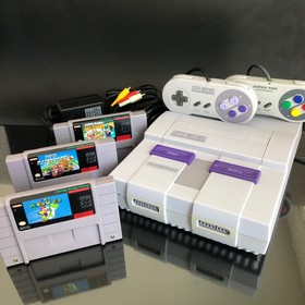 SUPER NINTENDO SNES Console System Choose Bundle Mario All Stars Kart & World