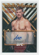 2024 Topps Gold Label UFC Quest for Gold Signatures Red #QGS-ARA Arnold Allen