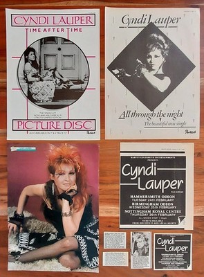 CYNDI LAUPER # Pinup & Adverts - Time After Time, All Through The Night 