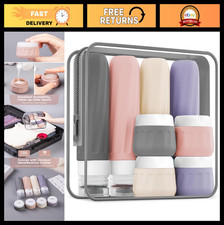 Travel Bottles for Toiletries 8 Pack - TSA Approved 3oz Containers, Leak Proof S