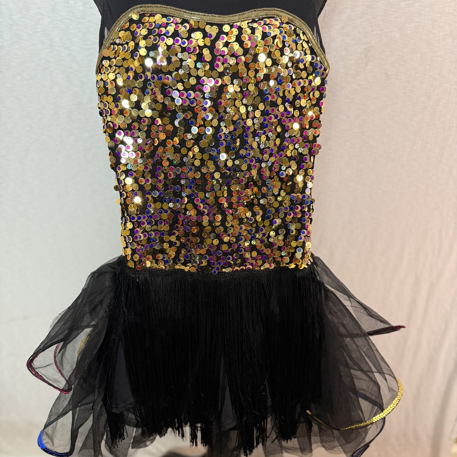 Weissman Black Multicolored Sequin Fringe Stage P… - image 2