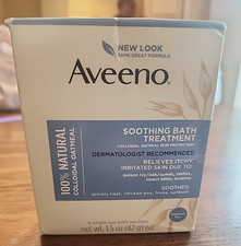 New Look Aveeno Soothing Bath Treatment - 100 Natural Colloidal Oatmeal 8 Pack