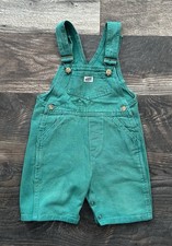 GUESS Baby 18M Green Overalls Shortalls 80s USA Vintage Georges Marciano