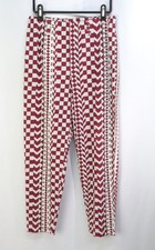 Authentic HOMME PLISSE ISSEY MIYAKE Red/Gray Pleats Pants size3 324 9658a