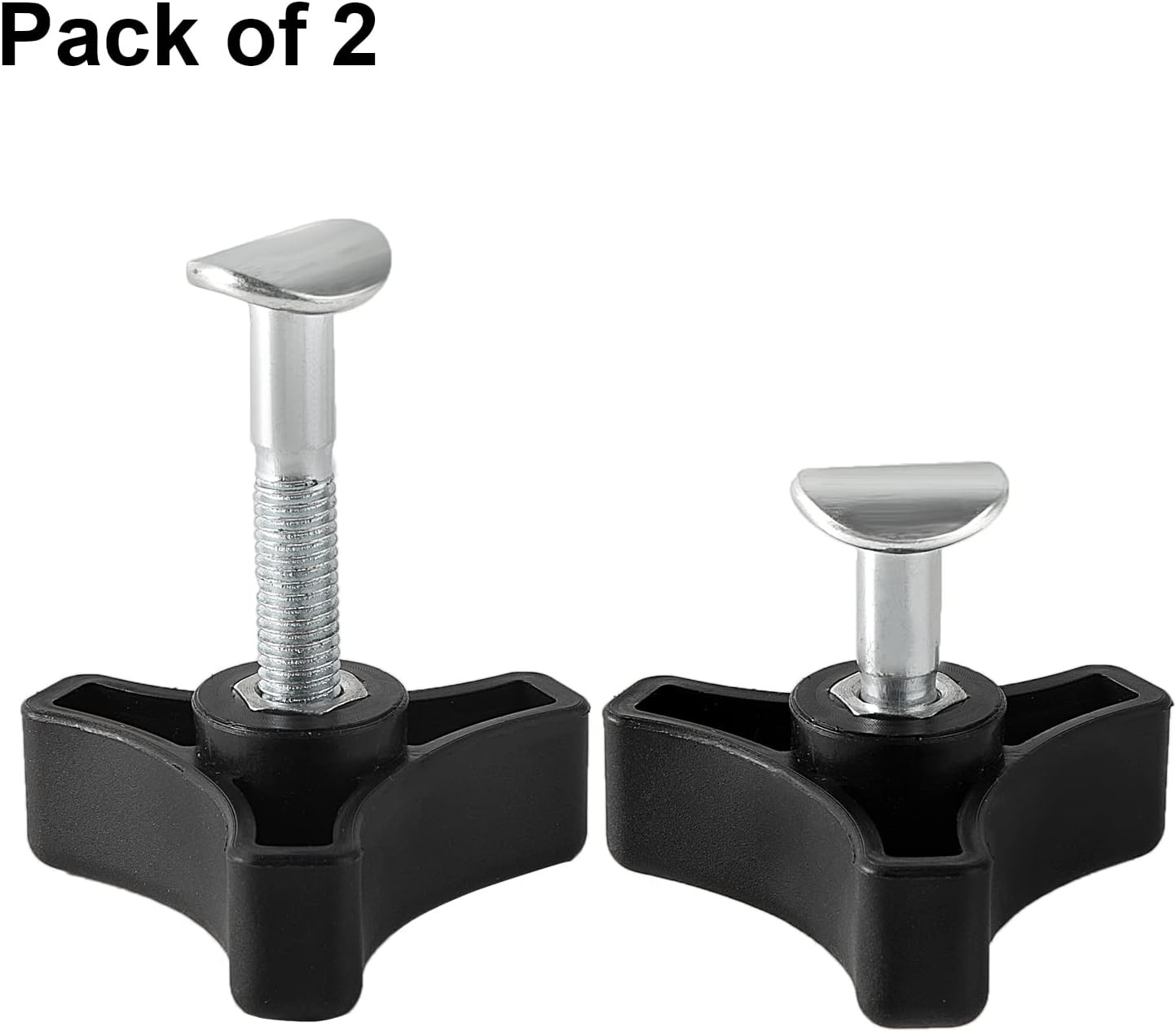 2 Sets Lawn Mower Handle Knobs Nut Bolt, Triangular Handle Fastening Screw Set R