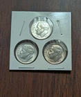 3 1963 Roosevelt Dimes (90% Silver) - NICE DETAILS - FREE SHIPPING