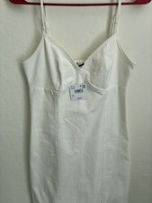 American Eagle Women’s White Denim Spaghetti Strap Maxi Dress Size Small NWT