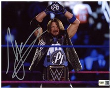 AJ Styles Signed 8x10 Photo Pro Wrestling Auto Autographed Zobie COA #3