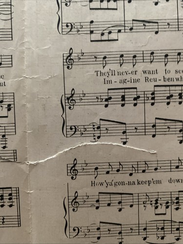 1919 WW1 HOW YA GONNA KEEP 'EM DOWN ON THE FARM? Noten Joe Young Sam Lewis - Bild 4 von 7