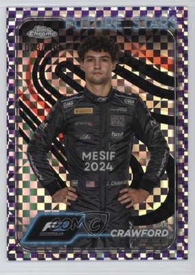 2024 Topps Chrome Formula 1 Purple Checker Flag Refractor /199 Jak Crawford 9zy