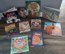 Set of 10 Halloween Themed Children's Paperback Book Bundle