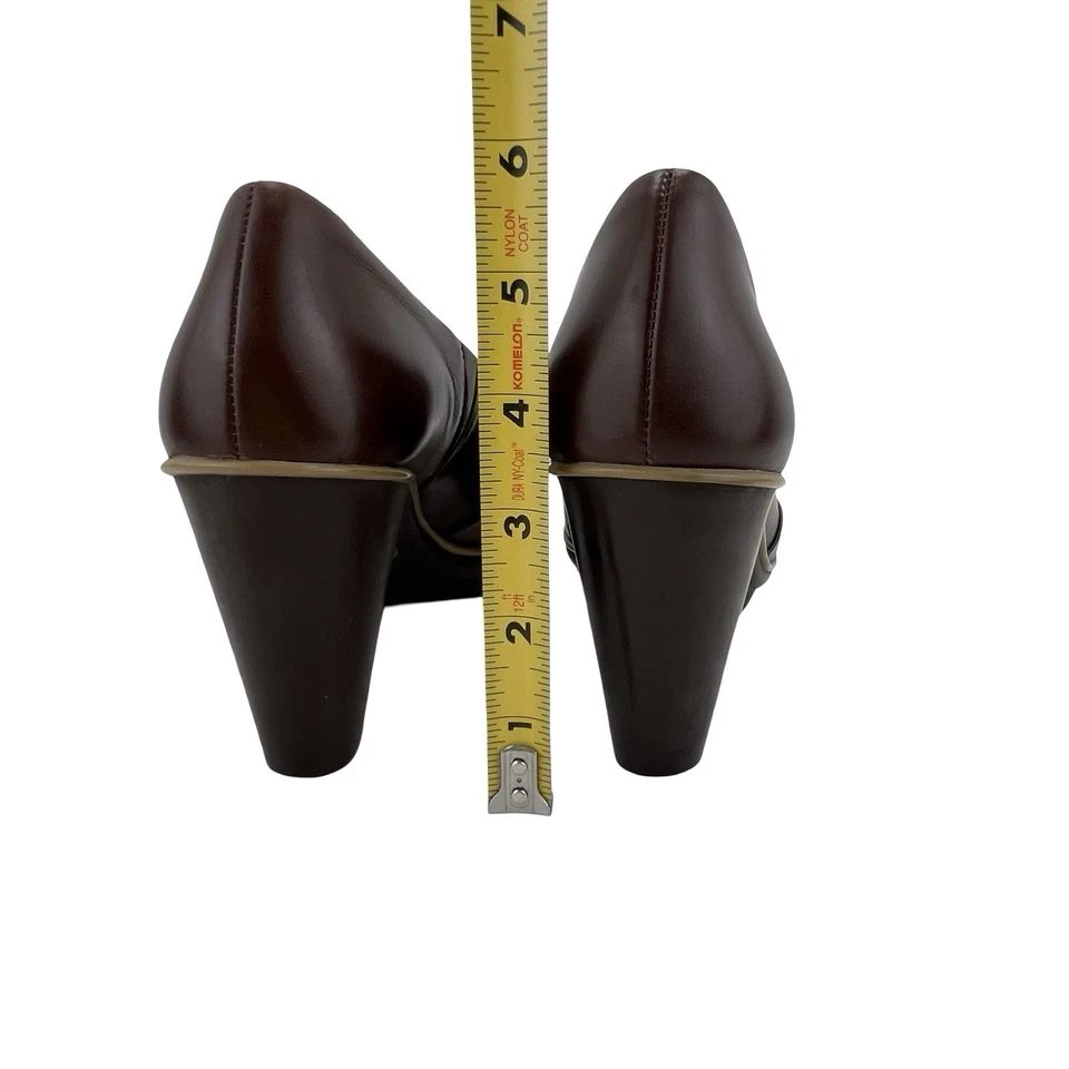 Zapatos de salón con plataforma de tacón bloque Camper - Cuero marrón espresso - Mujer Talla UE 37 Foto 4 de 4