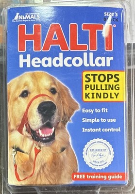 Halti Headcollar Size 3 Dog Training Head Halter Black NEW