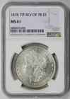 1878 7TF Reverse of 1878 Morgan Dollar $1 MS 61 NGC Rev 78