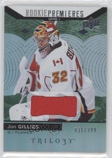 2017 Trilogy Rookie Premieres Level 1 Green Foil Jersey /399 Jon Gillies #64 f0v