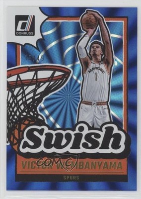 2024-25 Panini Donruss Swish Holo Blue Laser 18/49 Victor Wembanyama #15 1b7p