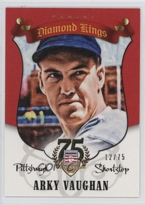 2014 Panini Hall of Fame Diamond Kings Red /75 Arky Vaughan #62 HOF 0b3