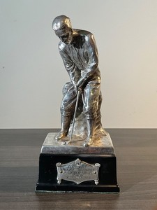Golf trophy silver plated