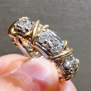 Authentic 2.75 TCW Round Cut Moissanite Full Eternity Wedding Band 14K Multi Gold Plated