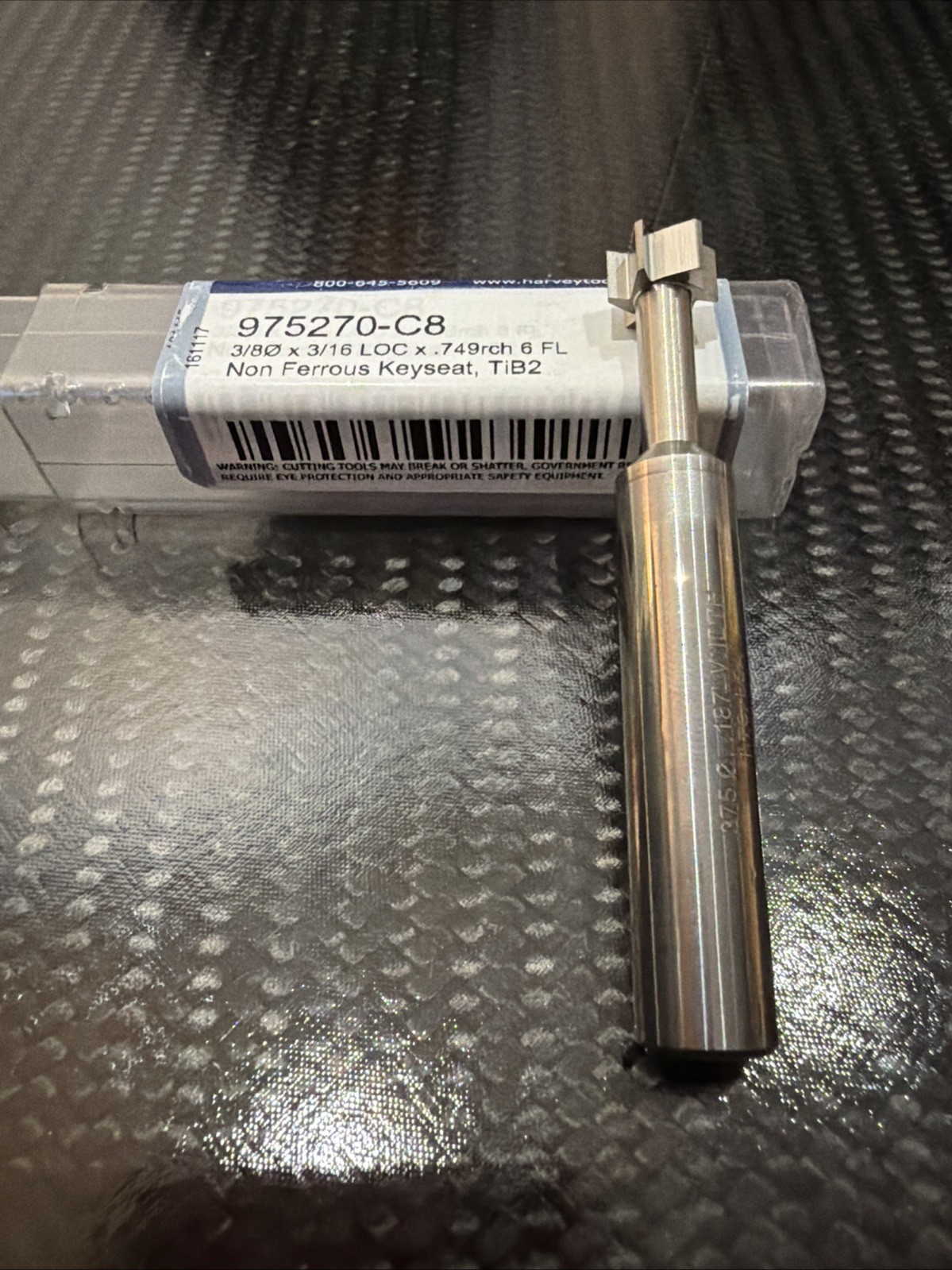 Harvey Tool Keyseat Cutter Mill 3/8 X 3/16 For Non-Ferrous Materials 975270-C8