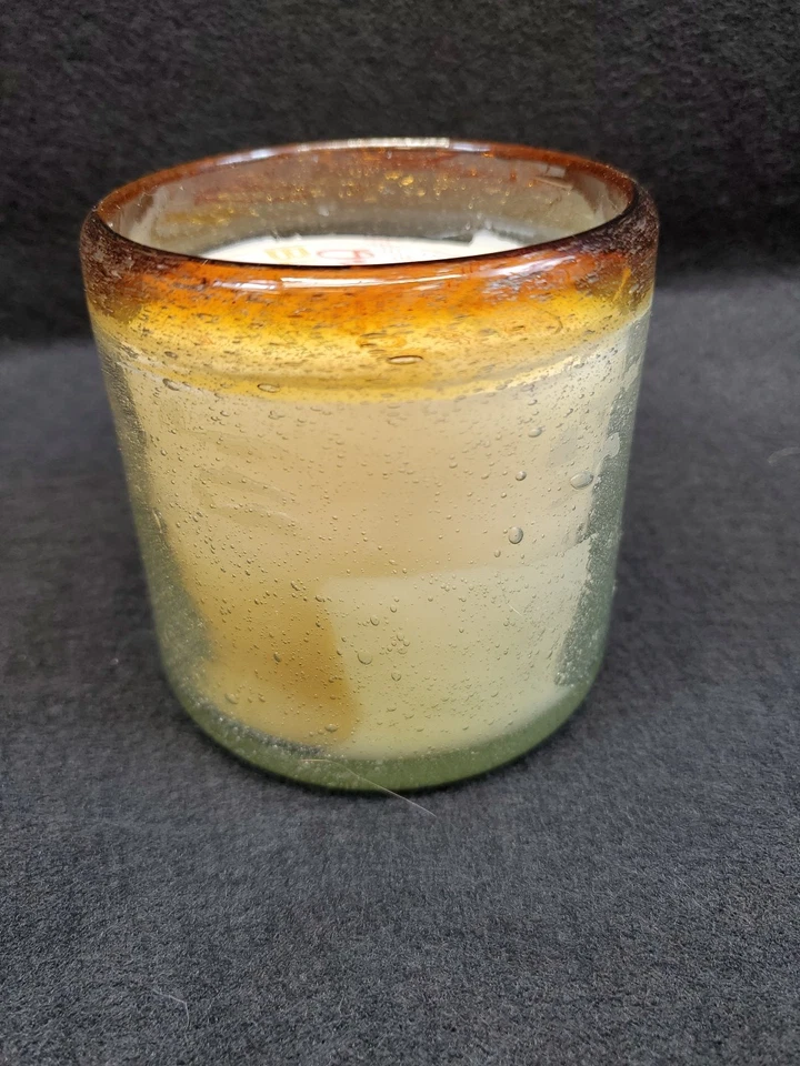 Nuevo Paddywax TN Cera de Soja Flor de Azahar 9oz Vela Ámbar Burbuja Margarita Vidrio Foto 4 de 4