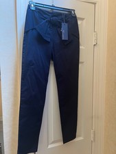Habitual Girls Navy Cotton Pants Tie Front Size 12 NWT