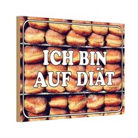 Holzschild 20X30 Cm Ich Bin Auf DiäT Dekoration Deko Geschenk Holz Schild