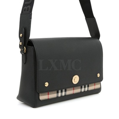 Burberry Vintage Check Crossbody Bag Black Flapback 80211101