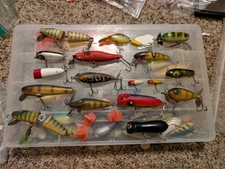 Vintage Paw Paw Surestrike Oreno Fishcake Shakespeare Heddon Creek Chub Lure Lot