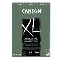 (0,26€/Blatt) Canson 777129 Skizzenblock Xl Recycled, A3 160G/M², 50 Blatt