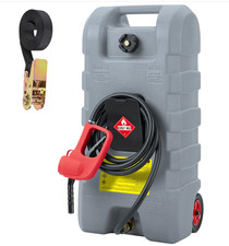 15 Gallon Fuel Caddy, Portable Diesel/Gas Tank, Siphon Pump, 10FT Hose