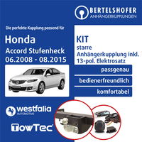 AnhäNgerkupplung Starr U.13Pol Spez. E-Satz FüR Honda Accord Viii Typ Cu 08- Ahk