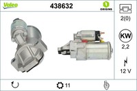Anlasser Starter Valeo Origins - New O.E. Technologie 438632 12V FüR Ford V363