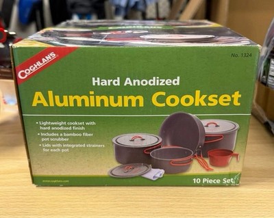 Coghlans Hard Anodized Aluminum Cookset 10 Piece Set 1324 NOS Camping