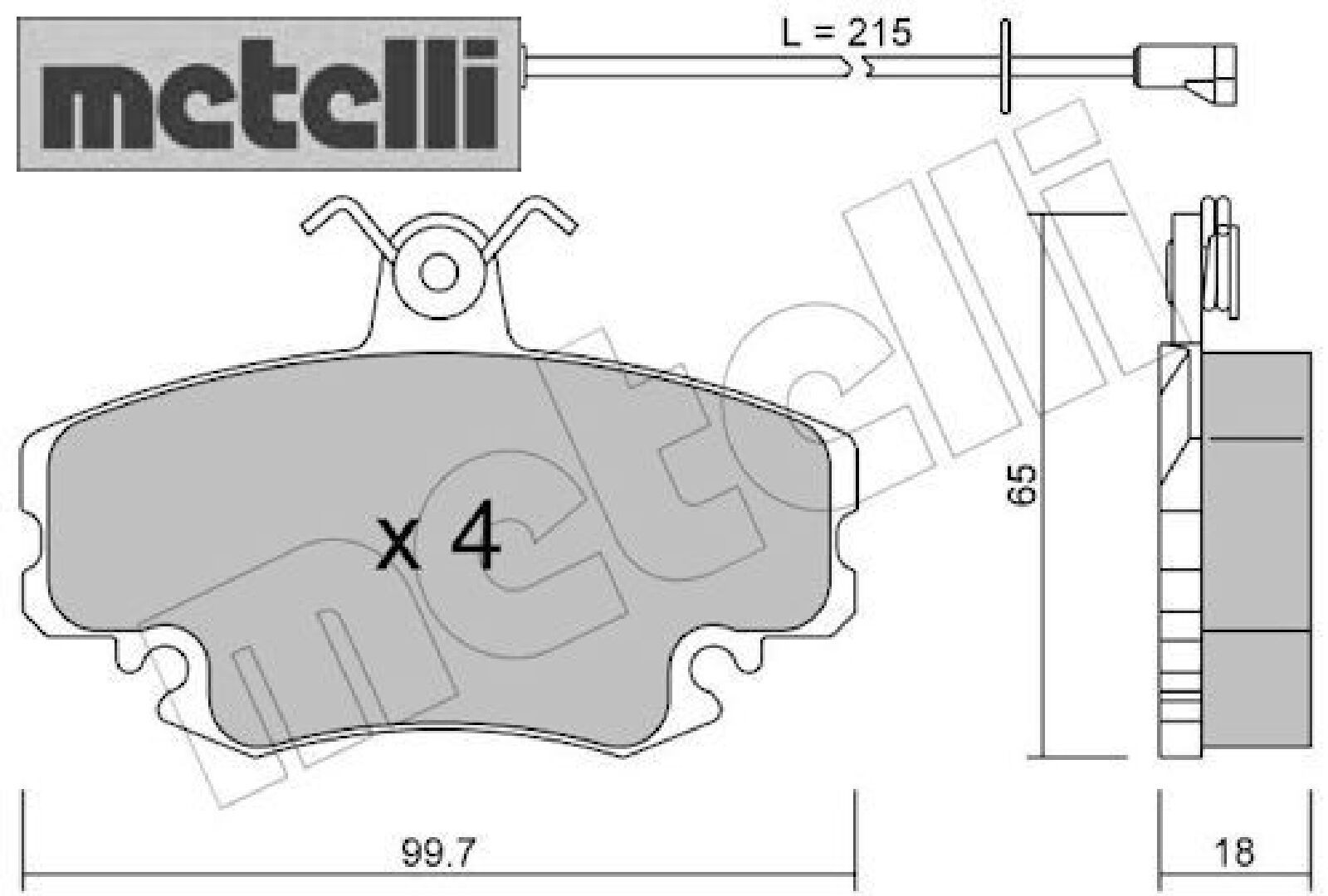 metelli 22-0120-0K Bremsbelagsatz für Scheibenbremse Bremsbelagsatz