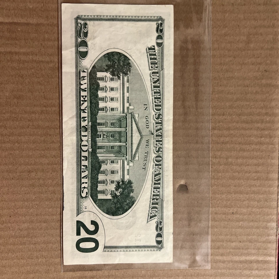20 Dollar Bill  CL29016103CSeries 2001 "Printing cut  Error " Rare.  - Image 4 of 4