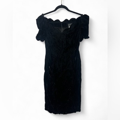 Vintage Velvet Sweetheart Little Black Dress Expo Nites Cocktail Formal Prom 6