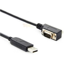 GXMRHWY USB 2.0 Male to FTDI RS232 DB9 Male Right Angle Serial Cable Fast Dat...