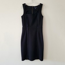 Banana Republic Ponte Square Neck Sleeveless Ribbon Sheath Dress - Size 8