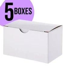 Uline Business Card Boxes 5 Pack 3 1⁄2 x 2 x 2 White Chipboard Tuck Flap