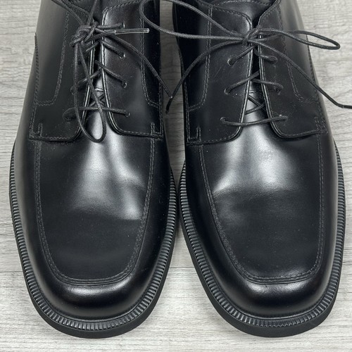 Rockport M1788 Black Leather Moc Toe Oxford Lace Up Dress Shoe Men's 10.5M - Picture 8 of 12
