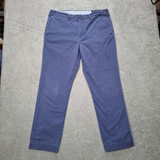 Polo Ralph Lauren Blue Chino Pants Mens 36x31 Straight Fit Stretch Fabric