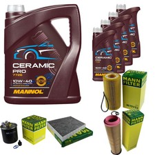 MANN Inspektionspaket 9L MANNOL Ceramic Pro 10W-40 f&uuml;r Mercedes-Benz E-Klasse