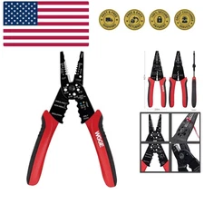 WG-015 Professional 8-inch Wire Stripper/Crimping Tool, Cable Cutter/Crimper,...