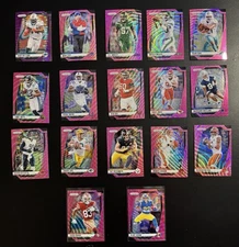 2024 Panini Prizm Football Card Lot - Pink Pulsar Lot Of 17 Cards