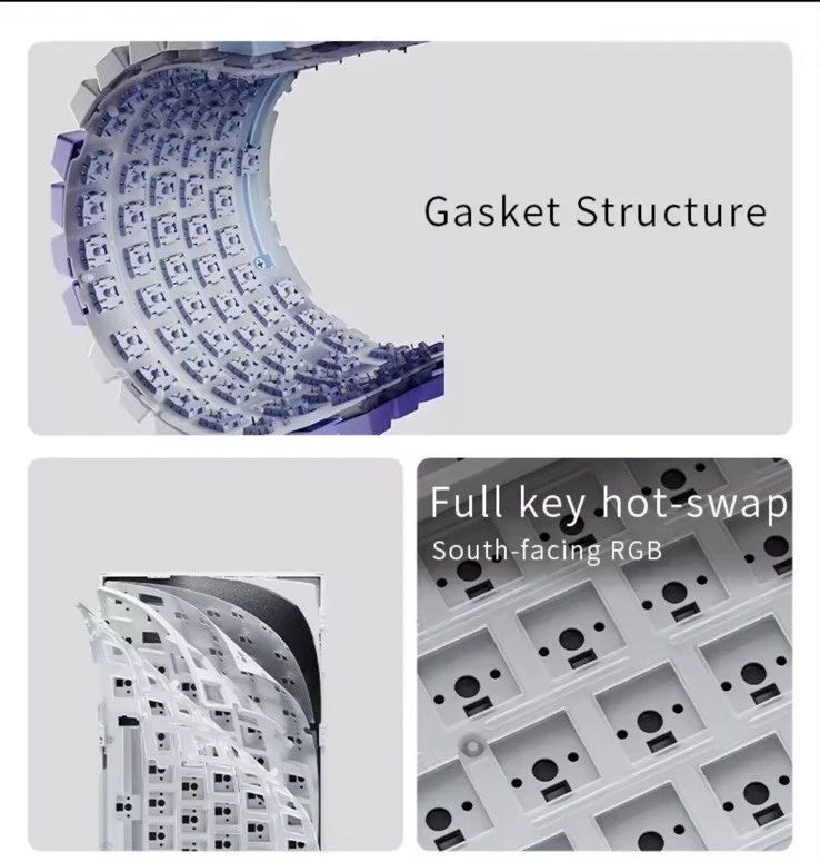 Mechanical Gaming Keyboard RGB Wireless/Wired TFT Screen AJAZZ AK820 Pro - Image 4 of 4