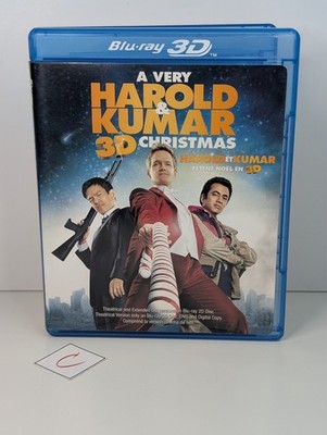 A Very Harold & Kumar 3D Christmas (Blu Ray, 2012) 3-Disc Set OOP