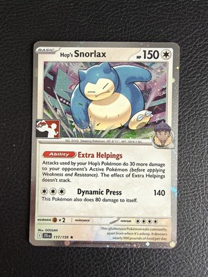 Pokémon TCG - Hop's Snorlax 117/159 Play Stamped Prize Pack Series 8 Cosmos Holo