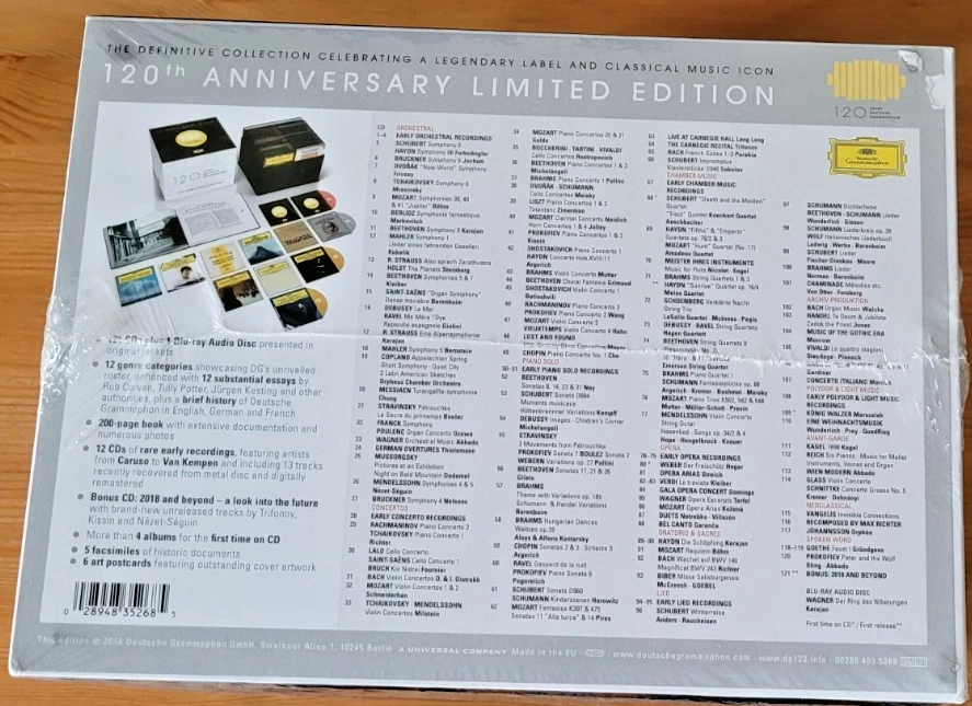 DEUTSCHE GRAMMOPHON 120th THE ANNIVERSARY EDITION - 121 x CD BOX SET -NEW - Image 4 of 4